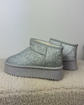 Bottines fourrées paillettes ARGENTÉ