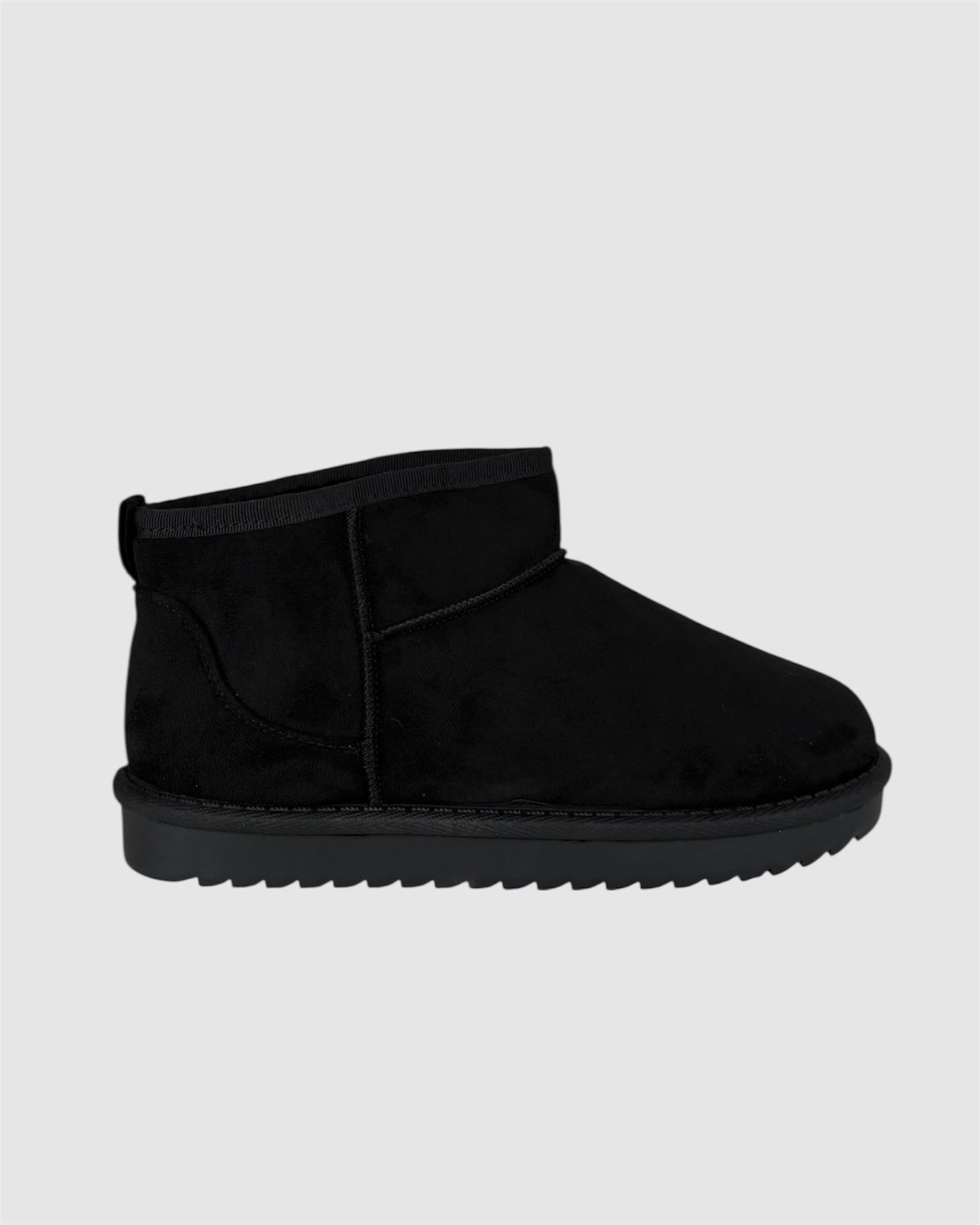 Bottines plates fourrées noir