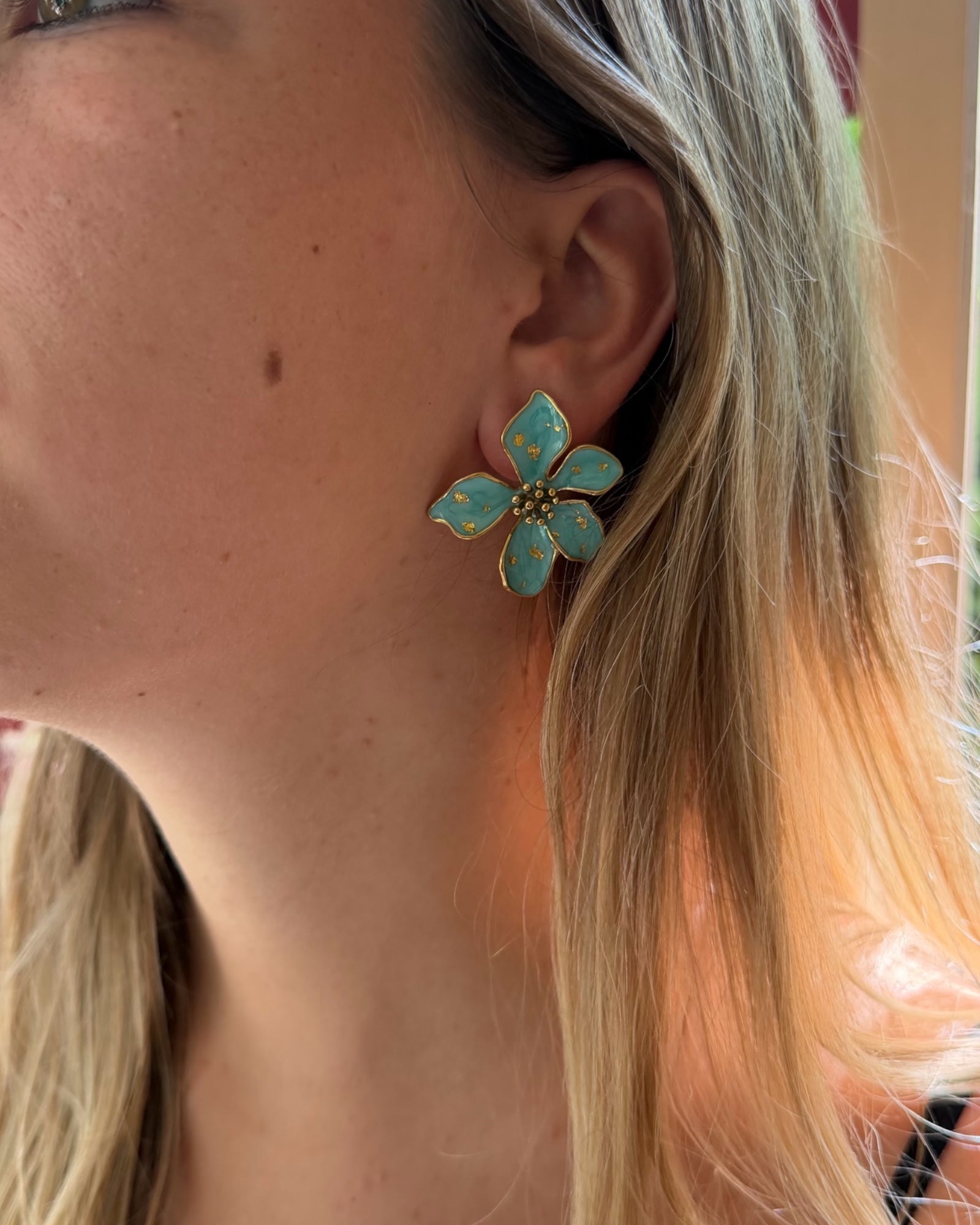 Boucle HIBISCUS vert