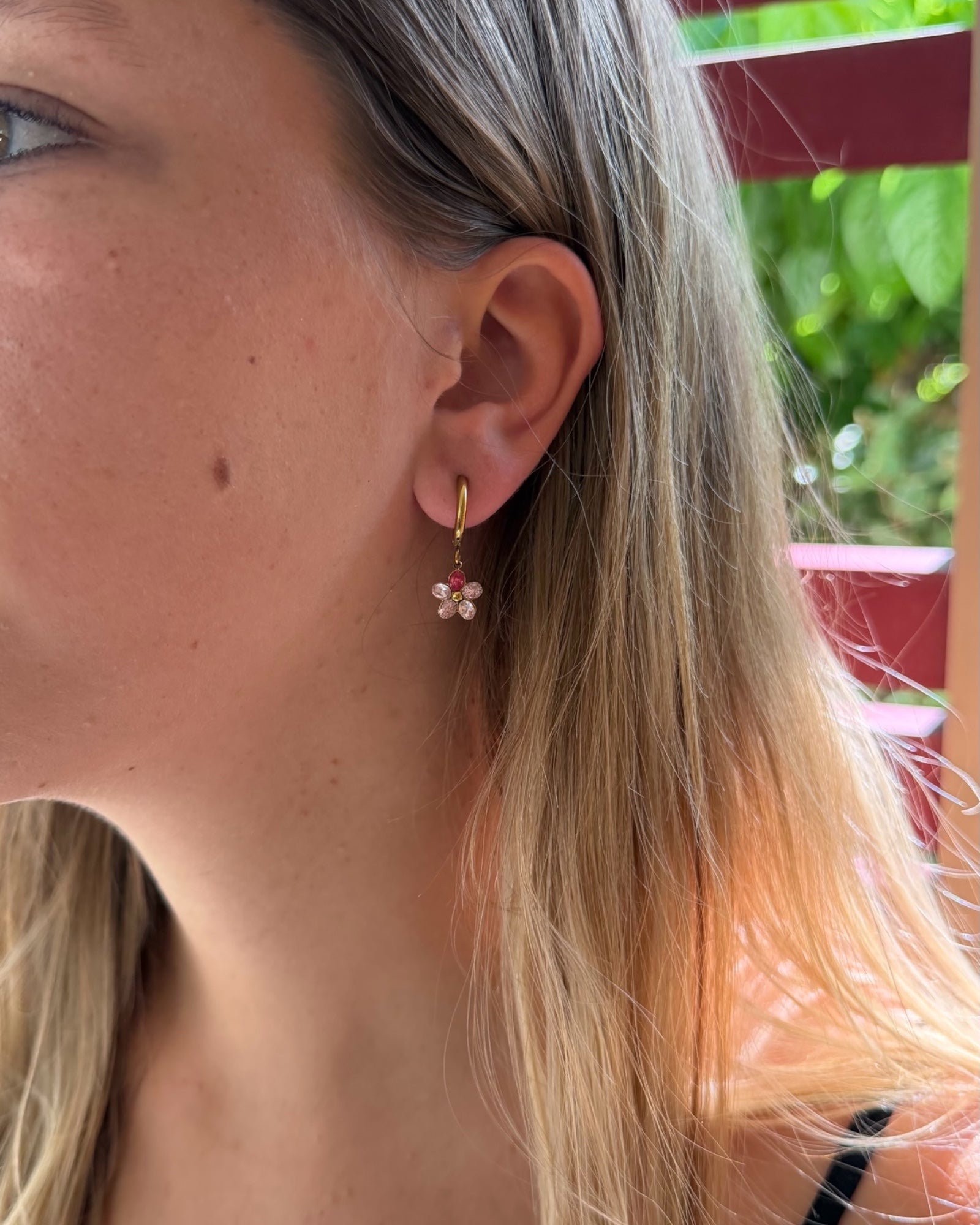 Boucles TIMA rose