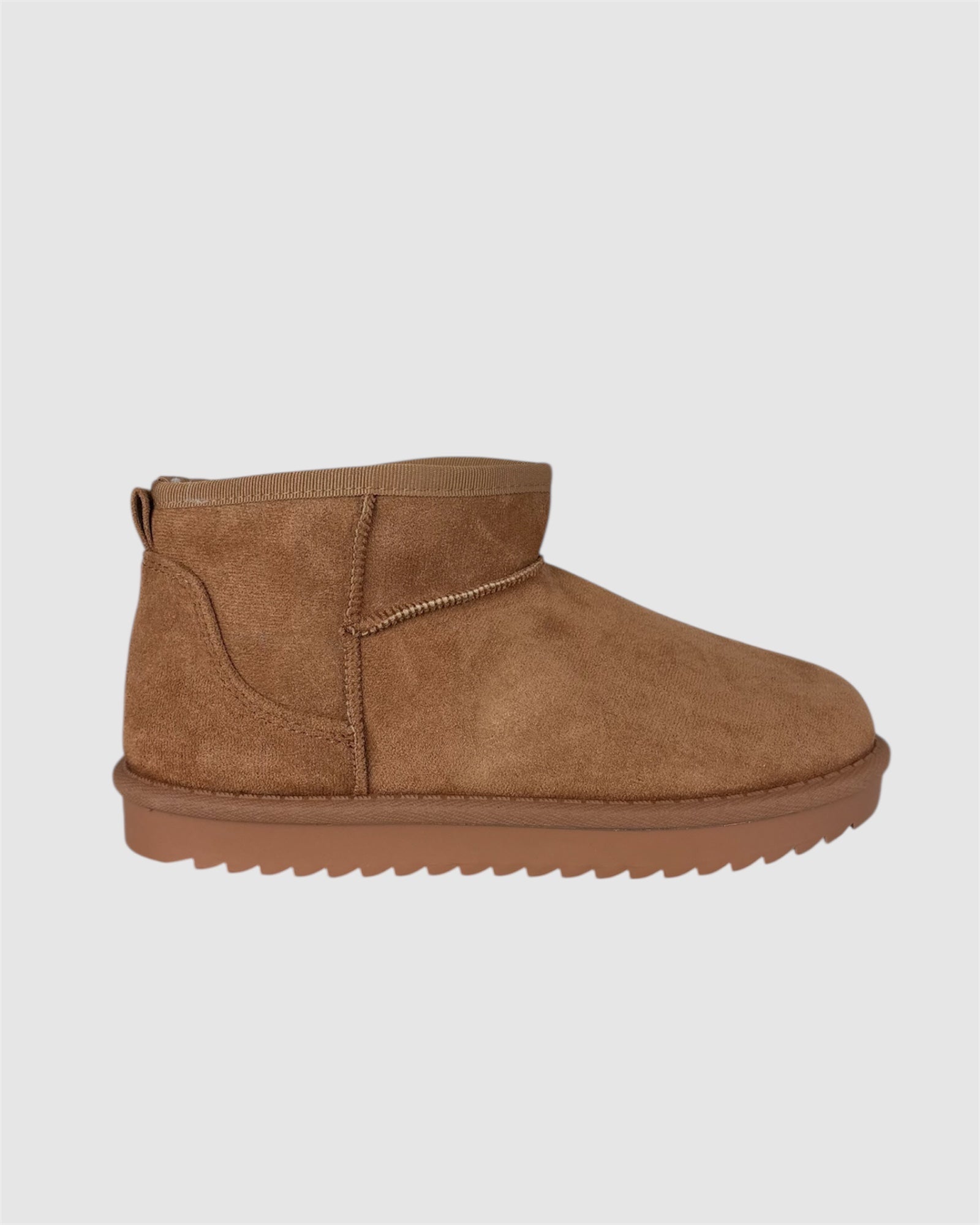 Bottines plates fourrées camel