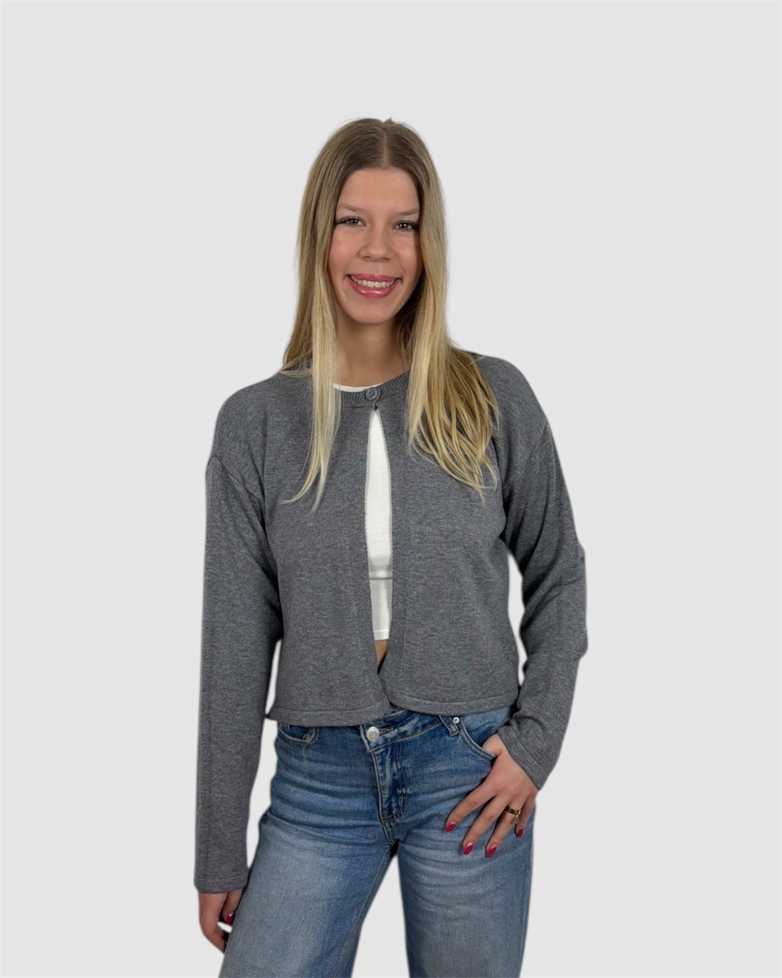 Gilet CLÉA gris foncé