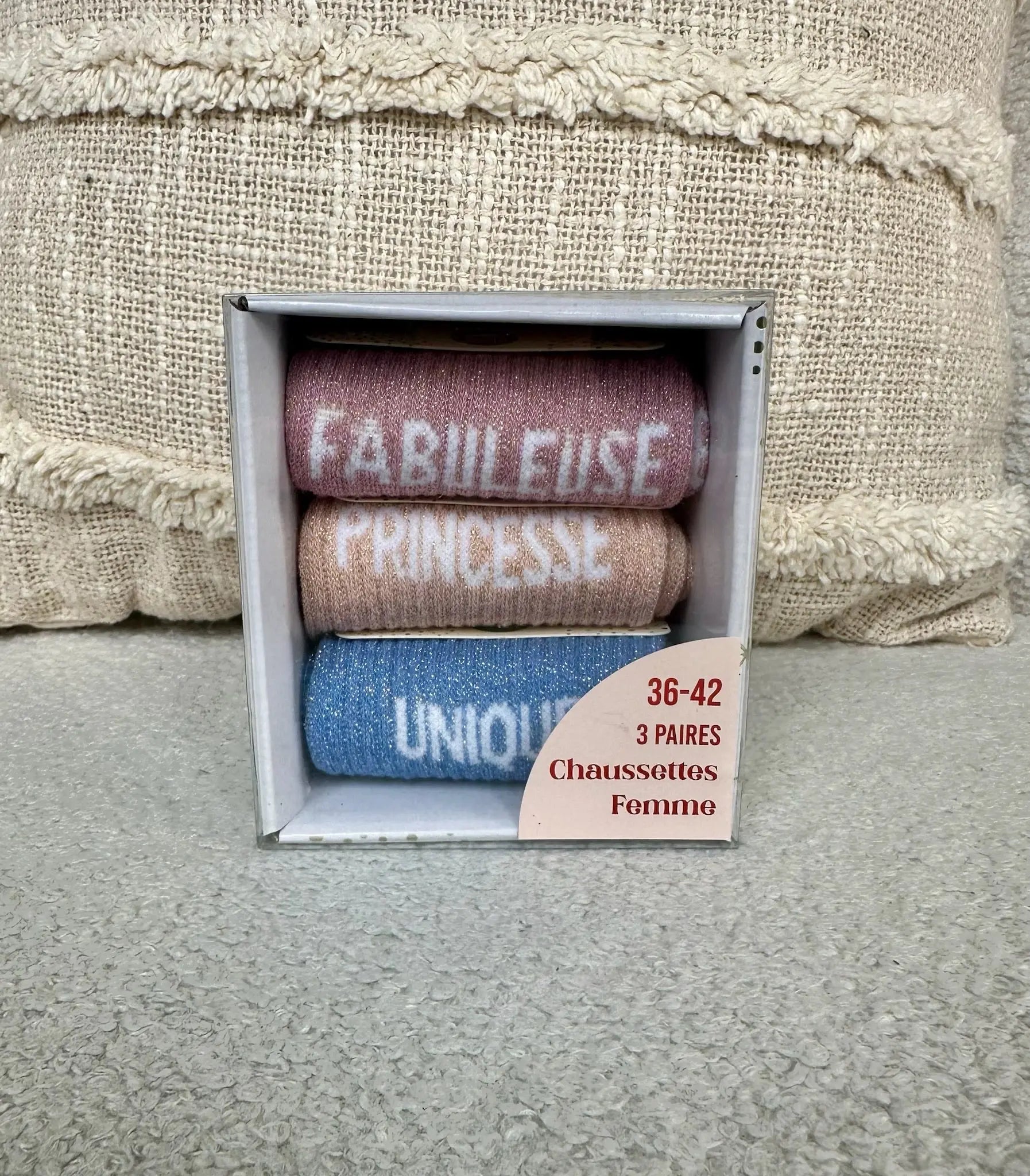 Box chaussettes paillettes fabuleuse