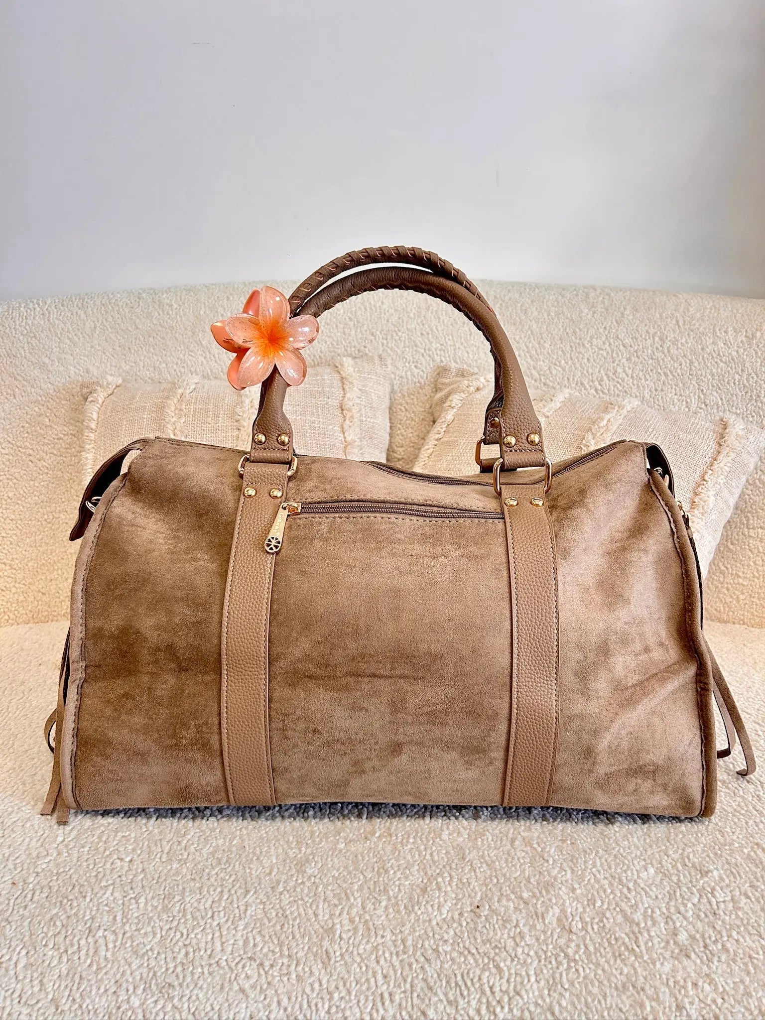 Sac Elsa suédine beige XXL