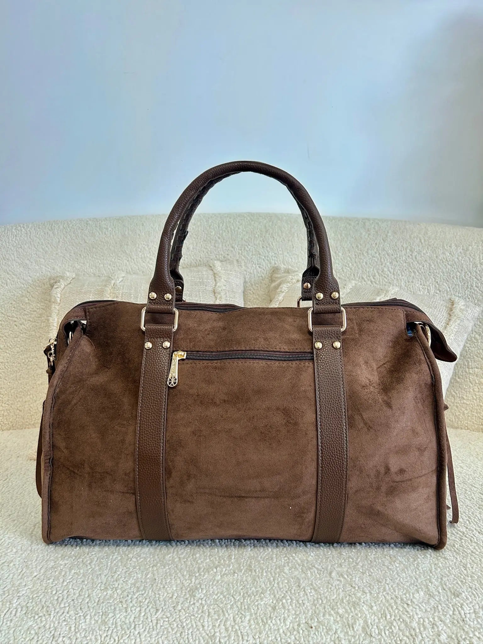Sac Elsa suédine chocolat XXL