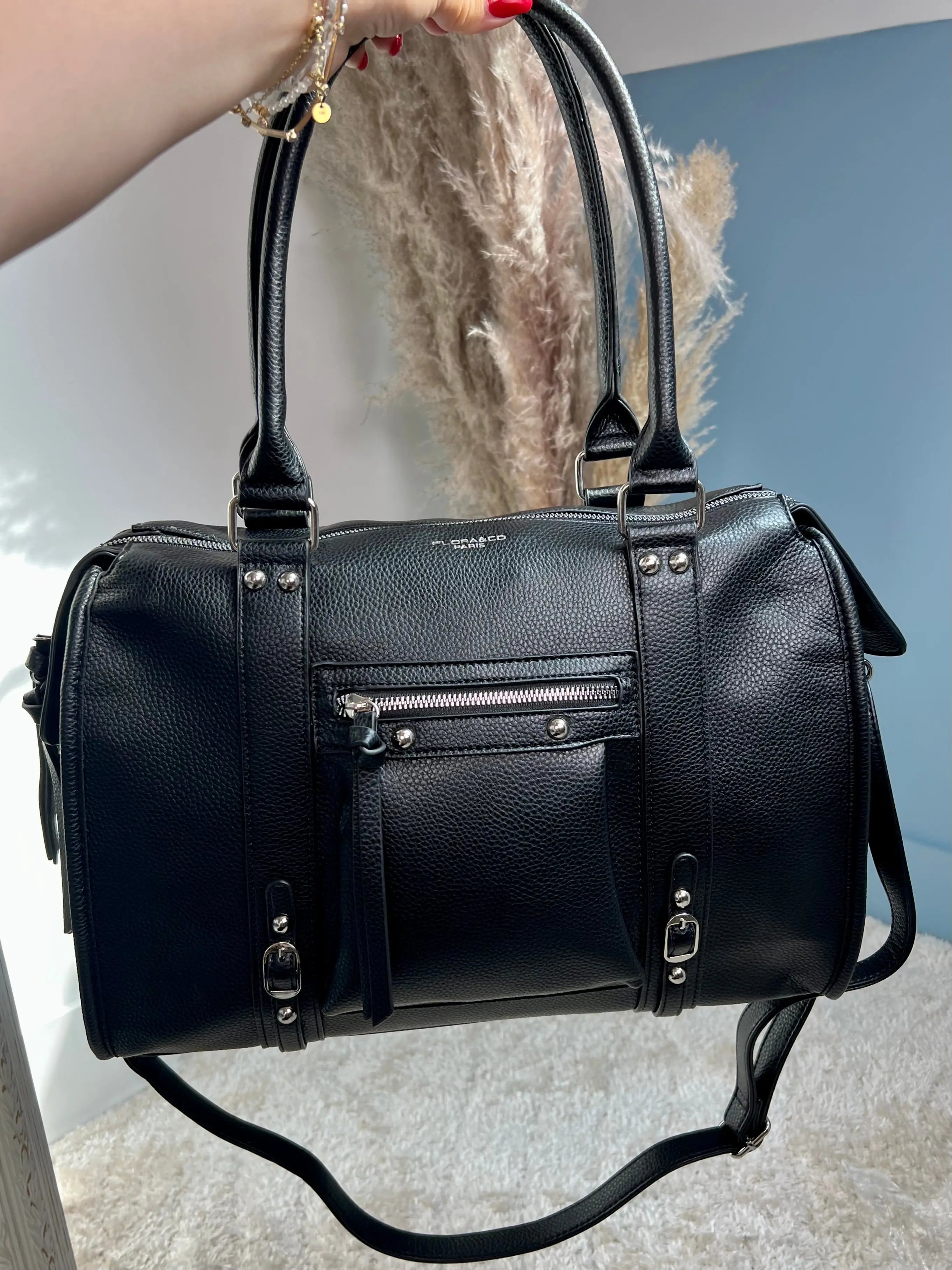 Sac Elsa noir mat XXL