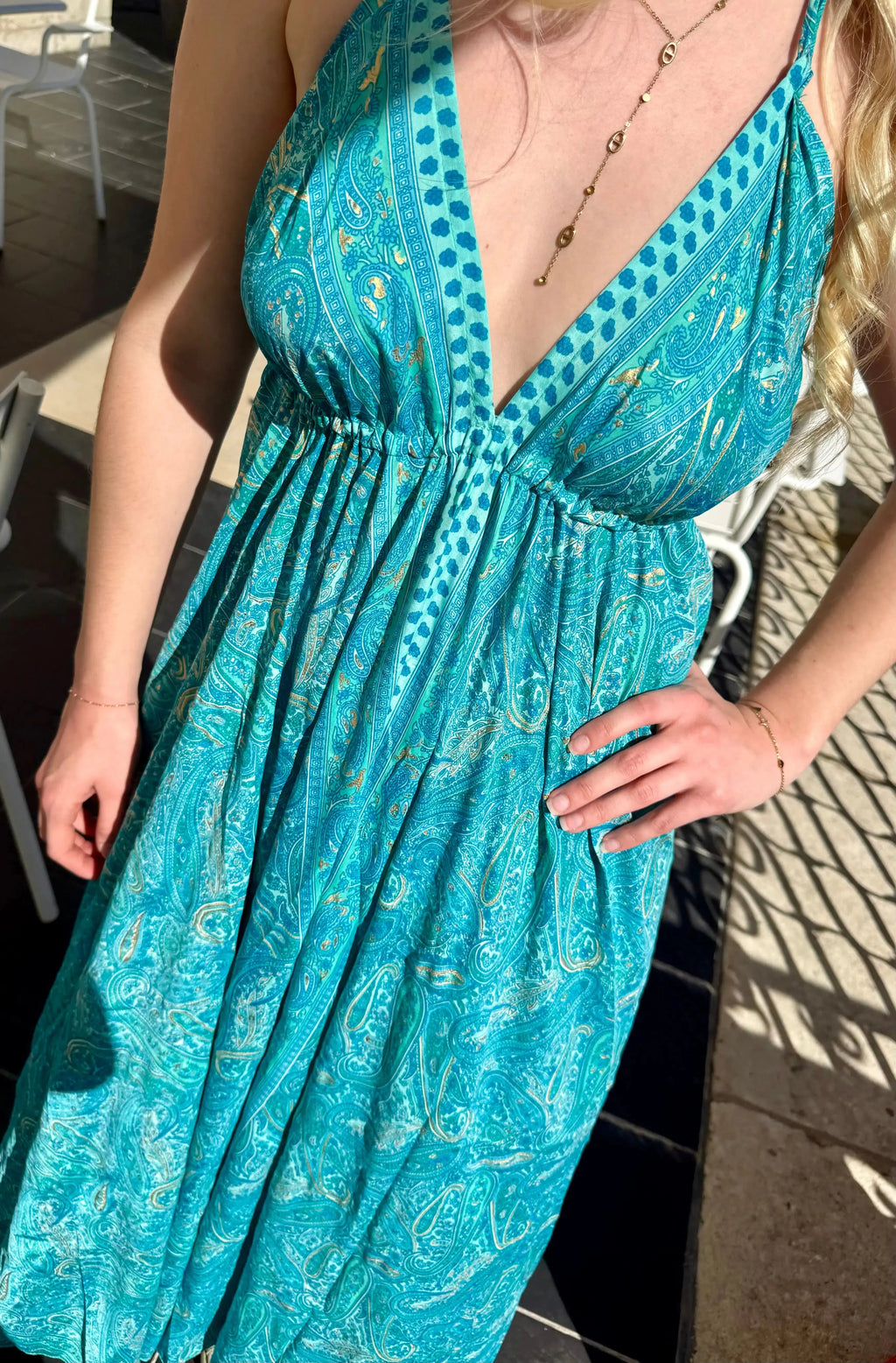 Robes bohème turquoise