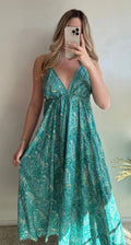 Robes bohème turquoise