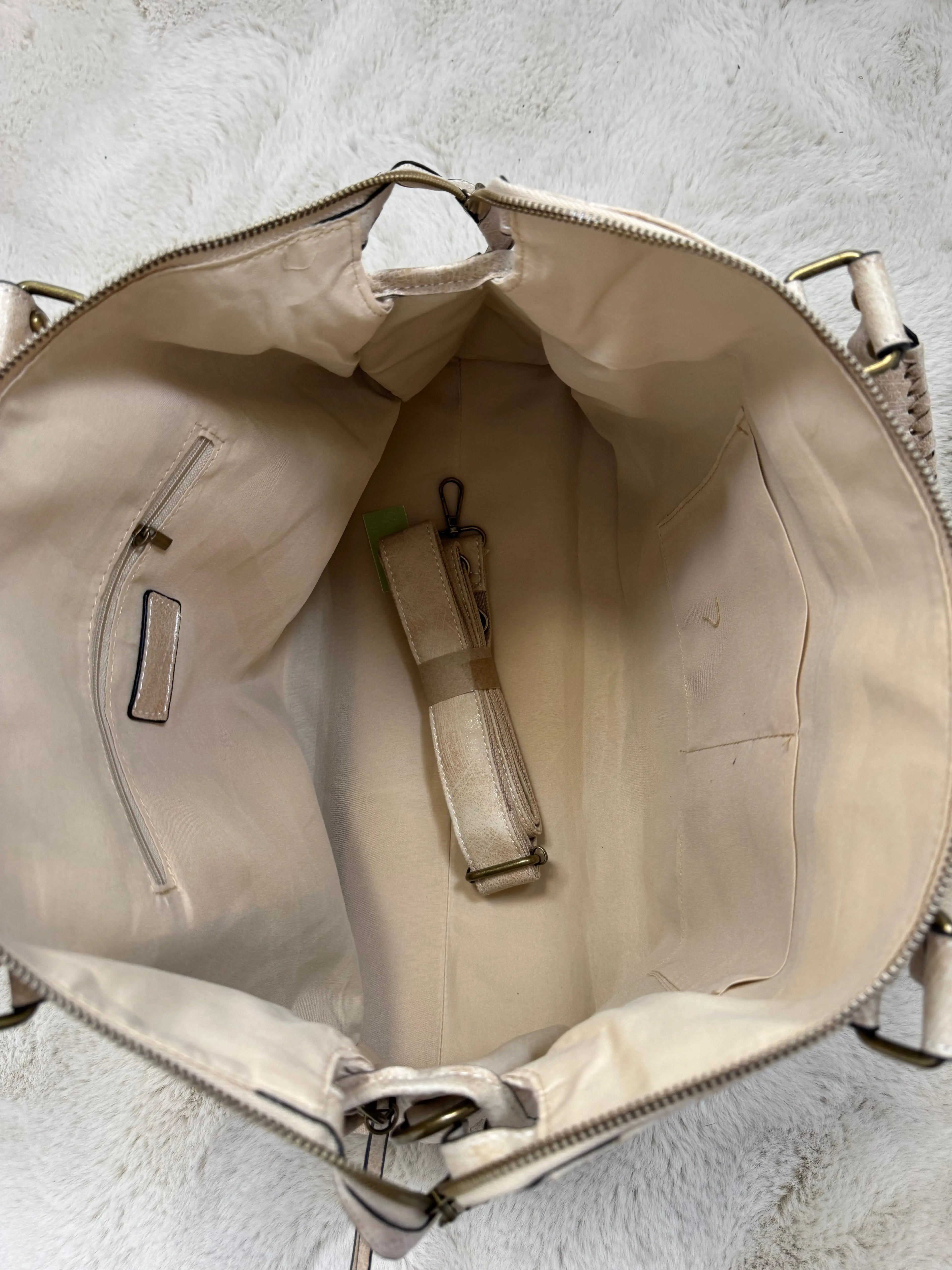Sac Elsa XXL brillant beige