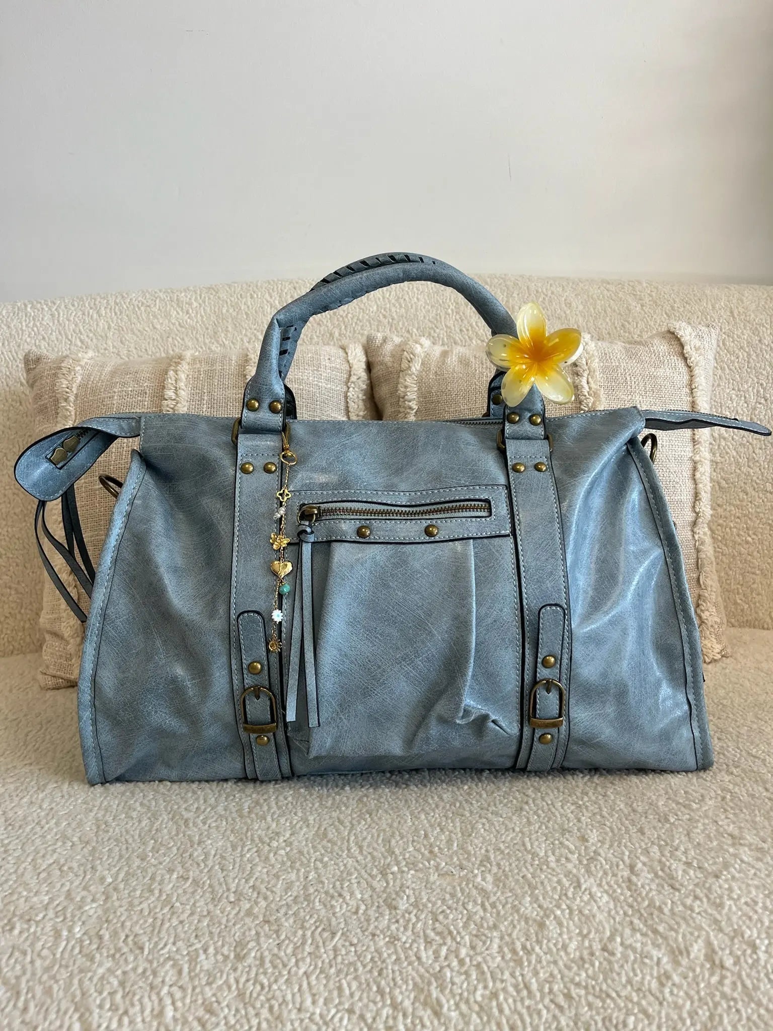 Sac Elsa XXL brillant bleu
