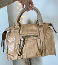 Sac Elsa brillant beige XL