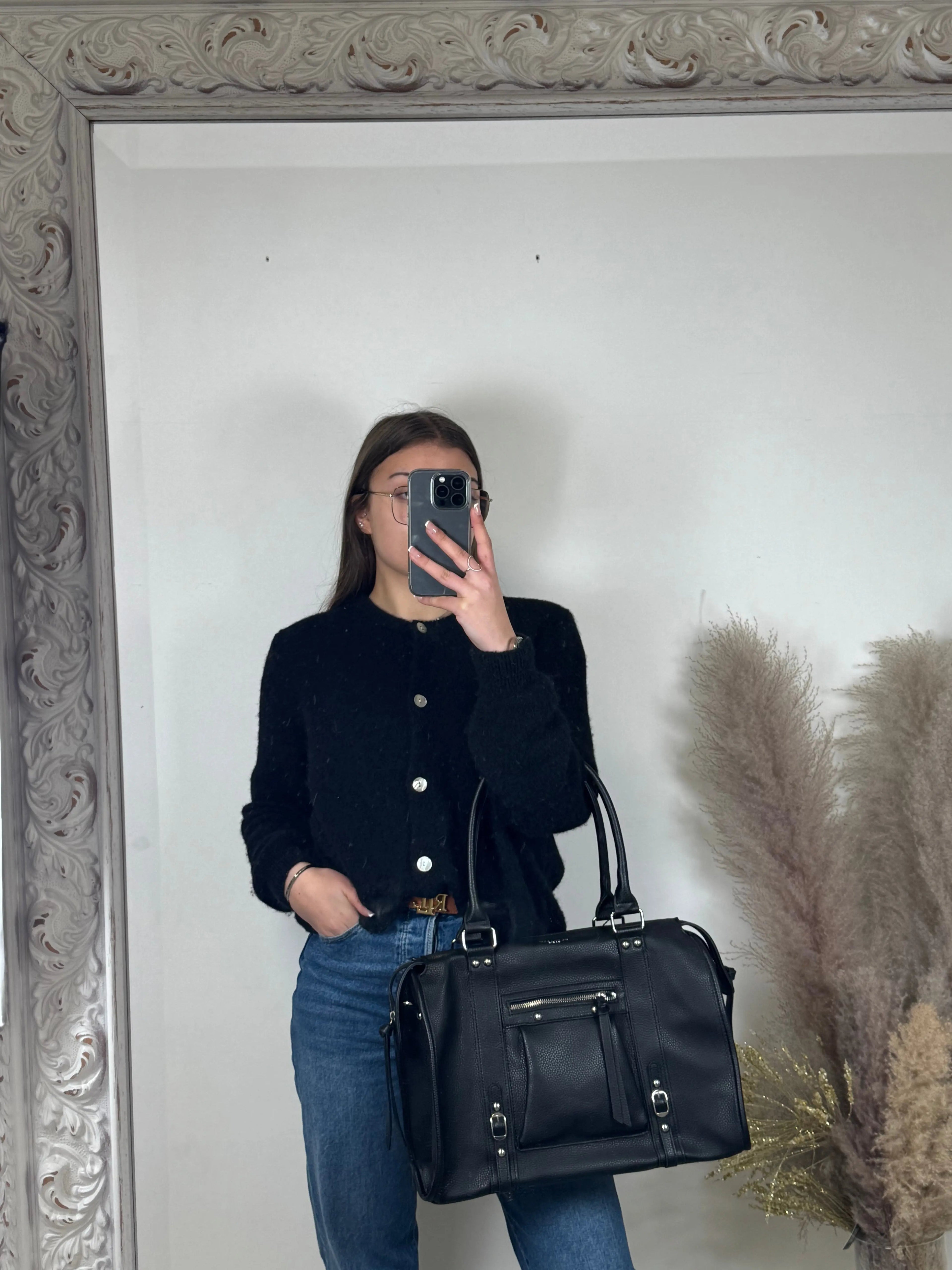 Sac Elsa noir mat XXL
