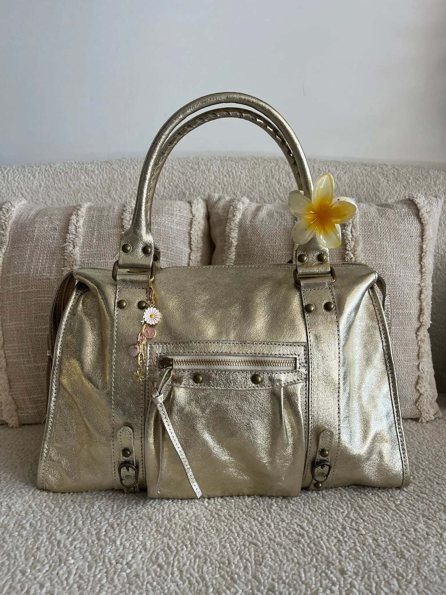 Sac Mila cuir doré XXL
