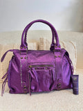 Sac Mila cuir violet XXL