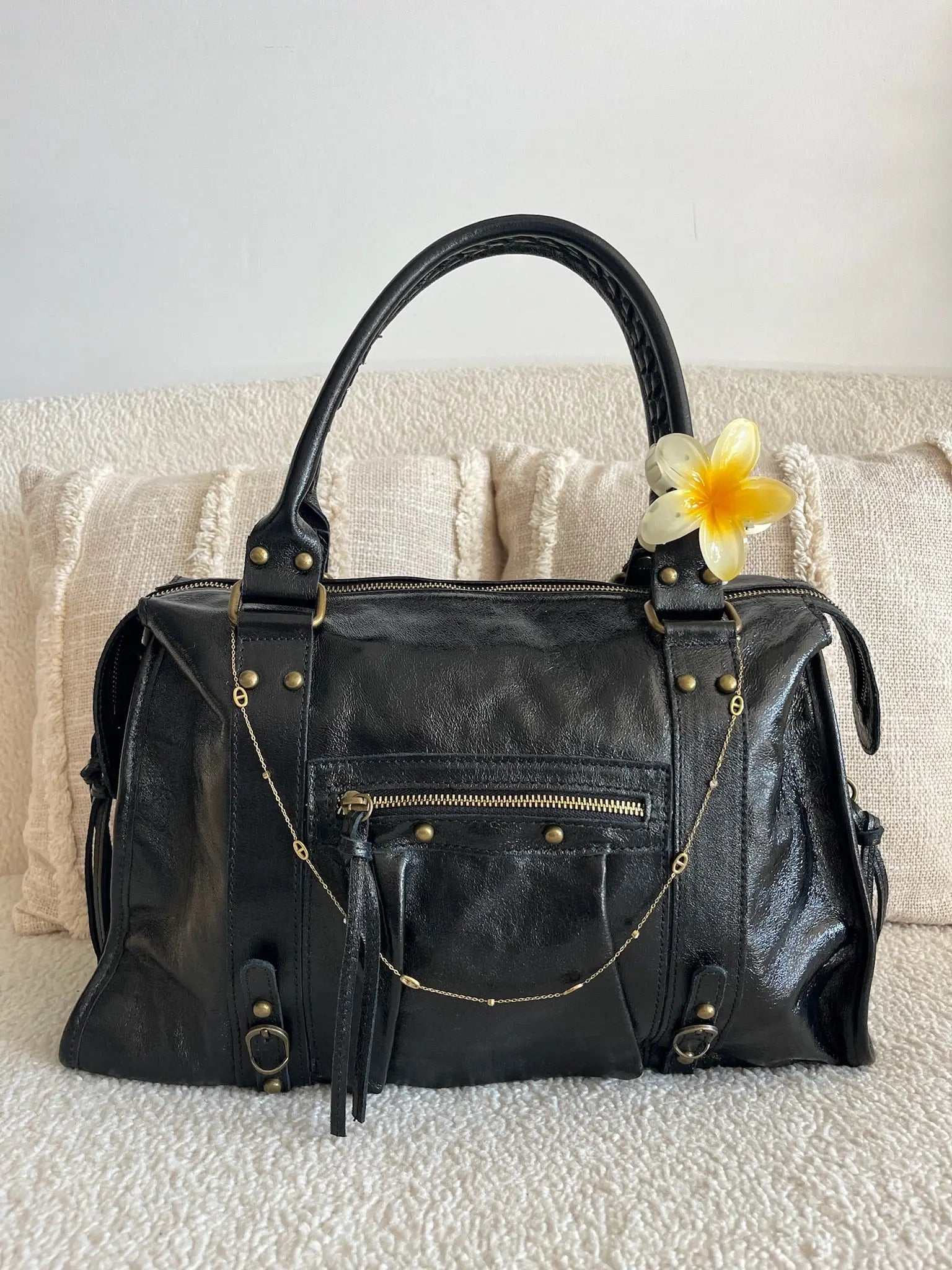 Sac Mila paillettes noir XXL