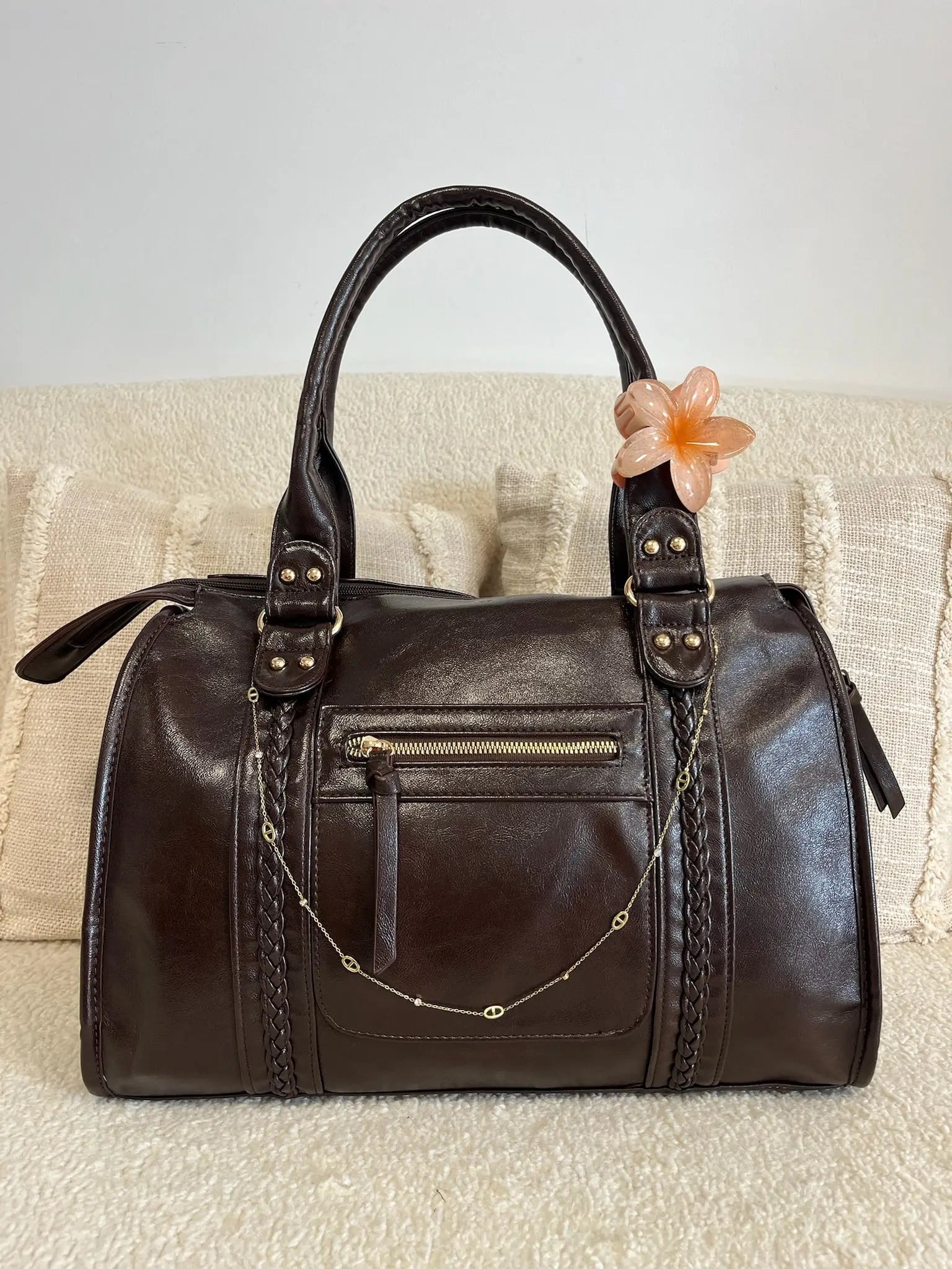 Sac Nina brillant chocolat