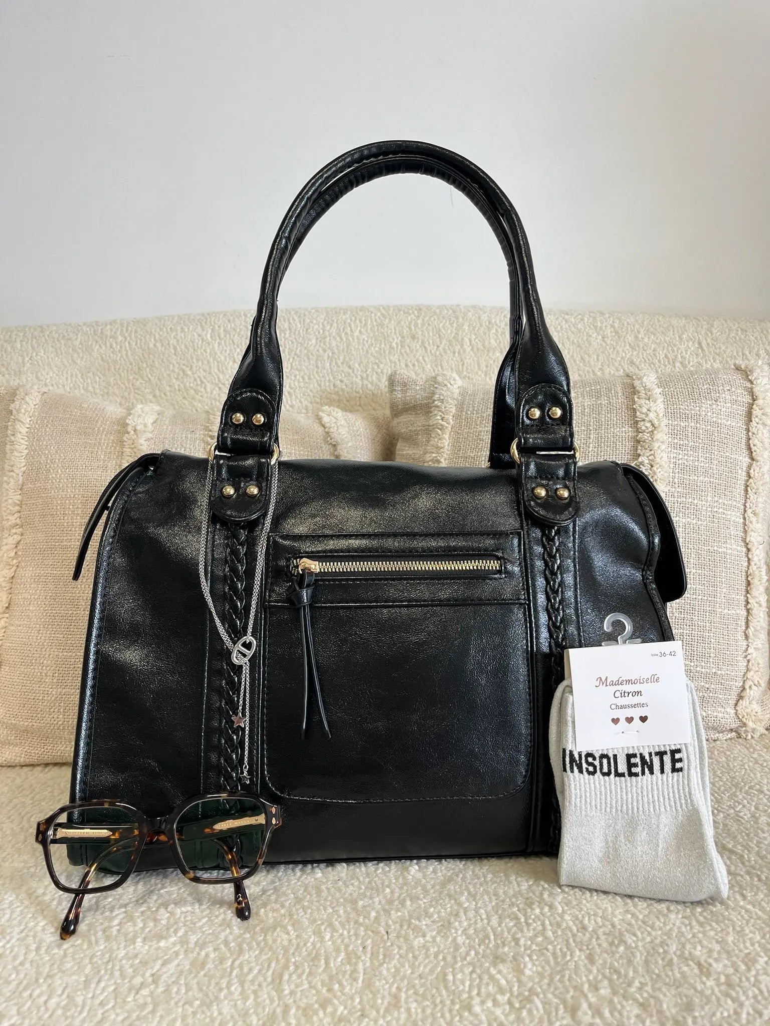 Sac Nina brillant noir