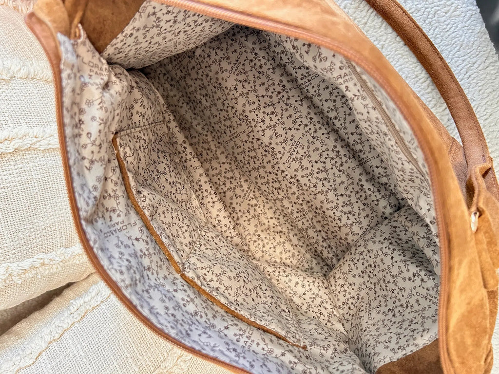 Sac Nina suédine camel précommande expédition prévue le 21/08