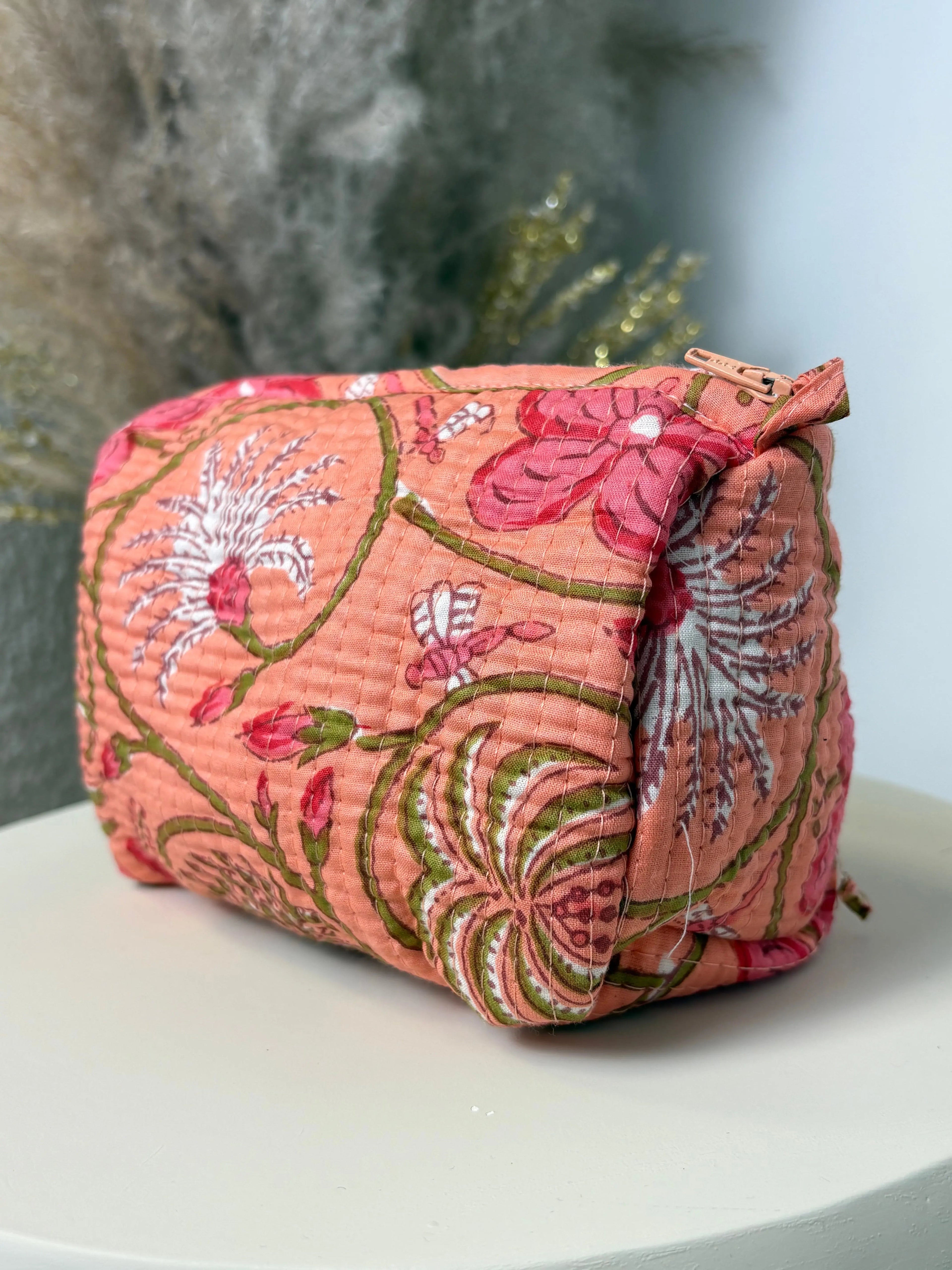Trousse bohème Nina saumon