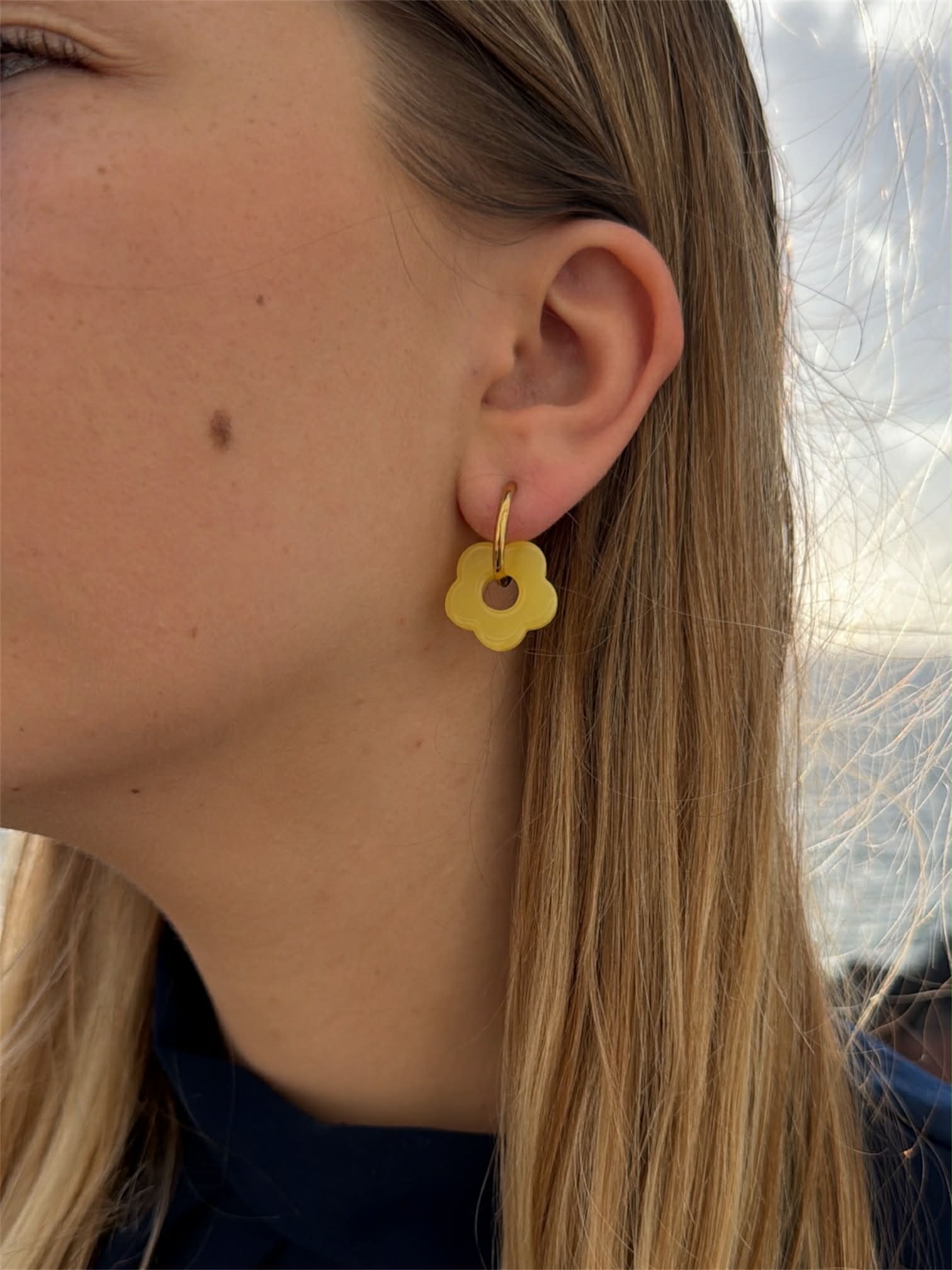 Boucles WENDY jaune