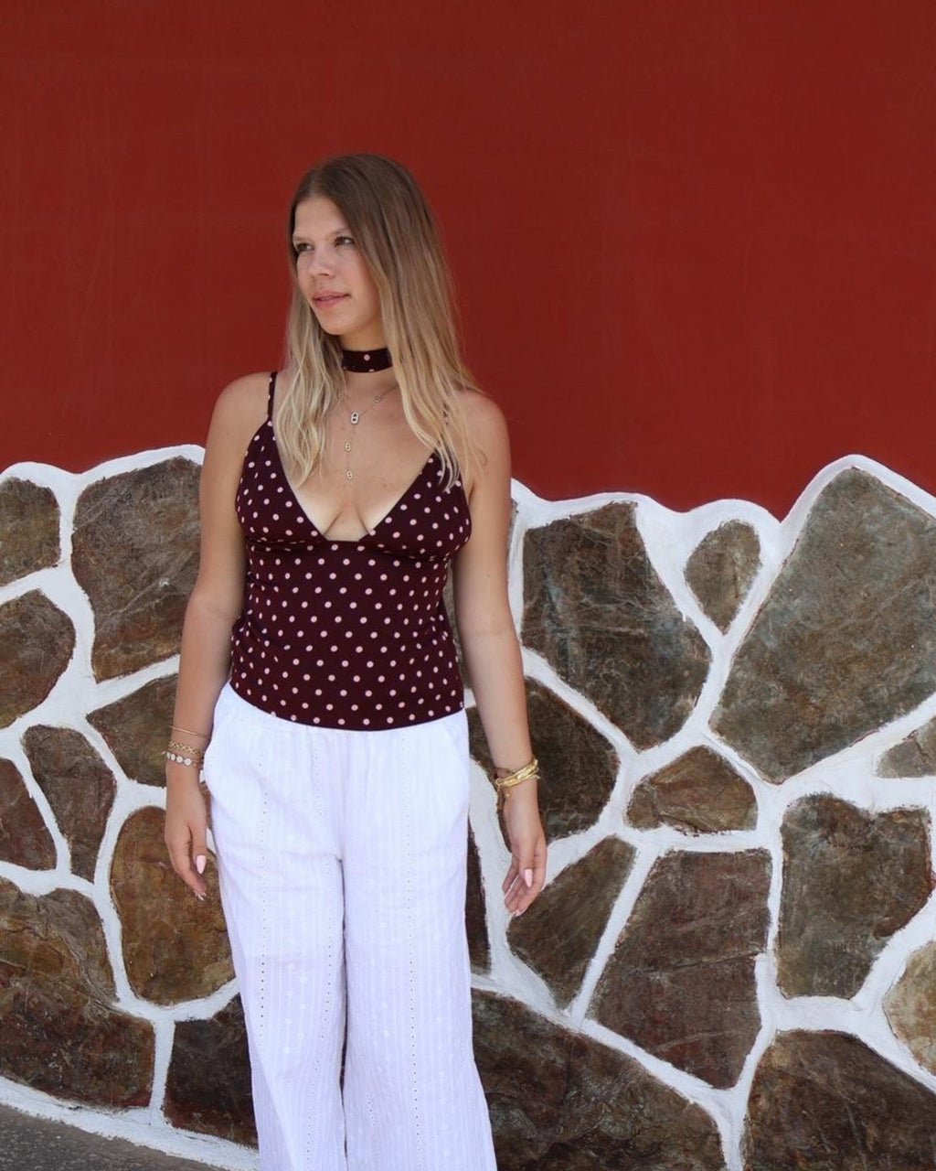 Top FLORIA marron