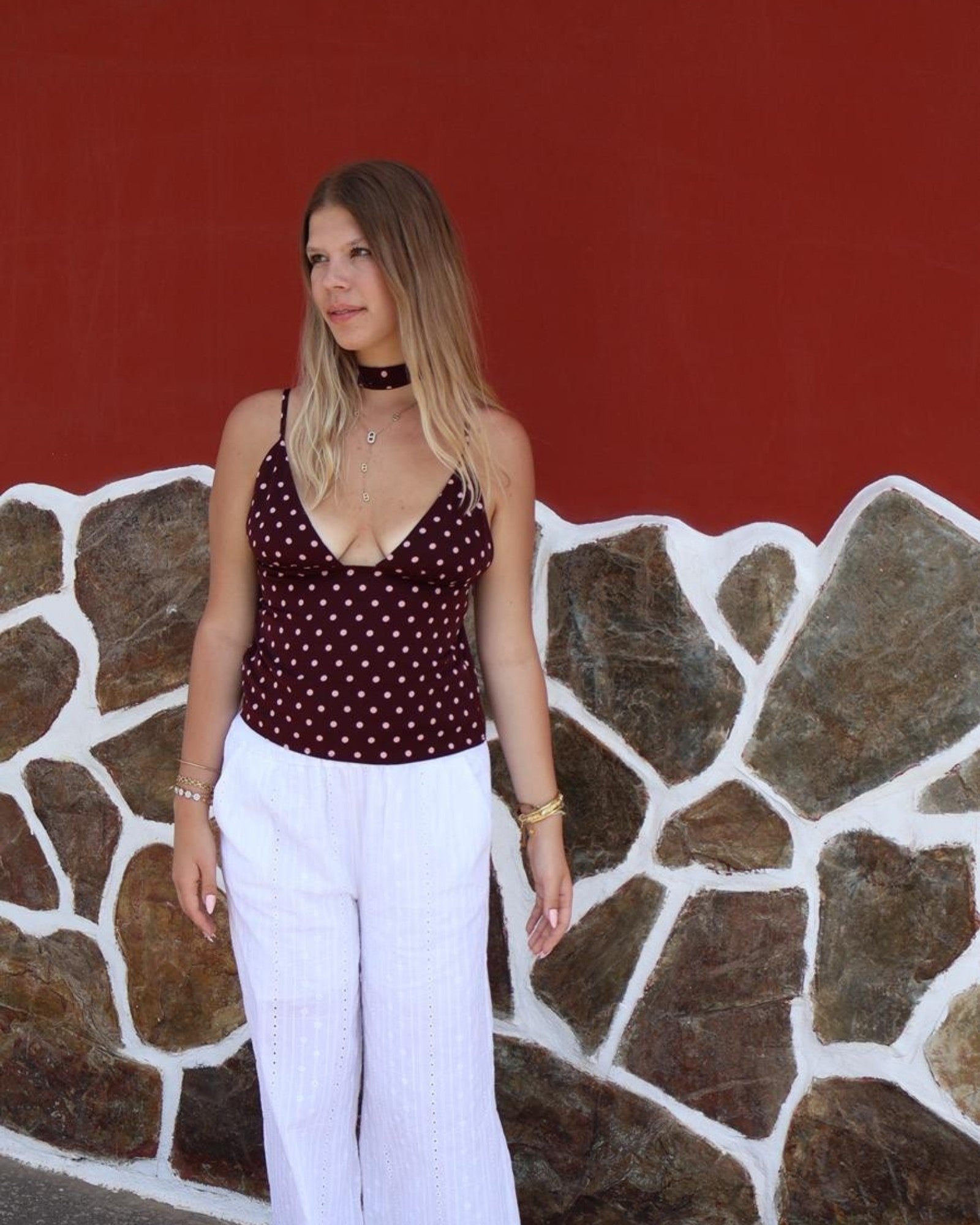 Top FLORIA marron