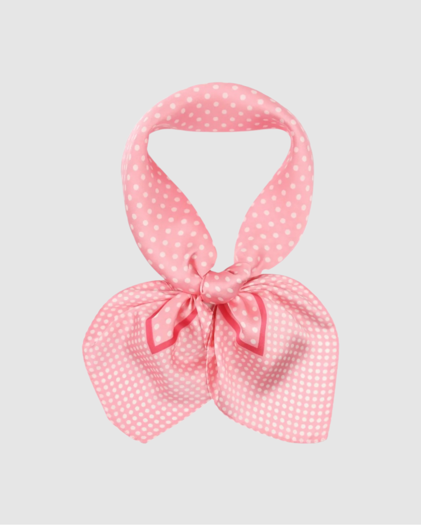 Foulard rose à pois