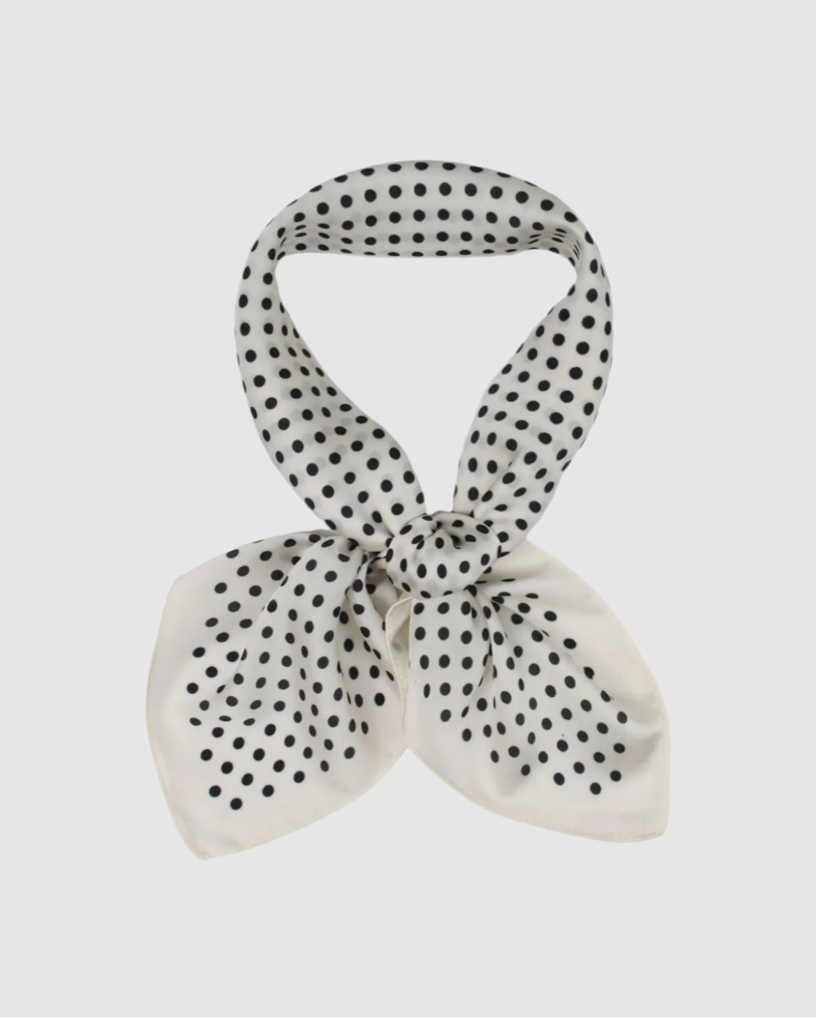Foulard blanc à pois